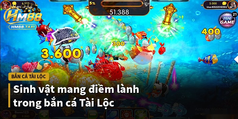Sinh vật mang điềm lành trong bắn cá Tài Lộc